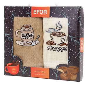 Komplet ścierek kuchennych Waffle beż ecru 2cz