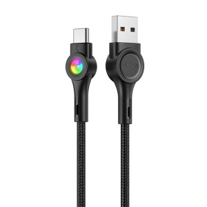 Kabel Usb Do Usb-C Vipfan Colorful X08, 3A, 1.2M (Czarny)