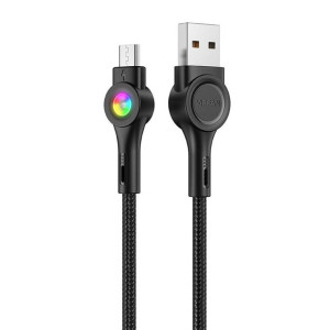Kabel Usb Do Micro Usb Vipfan Colorful X08, 3A, 1.2M (Czarny)