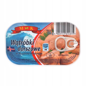 Wątróbki Dorszowe w Tłuszczu Własnym 115g MK