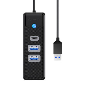 Adapter Hub Usb Do 2X Usb 3.0 + Usb-C Orico, 5 Gbps, 0.15M (Czarny)
