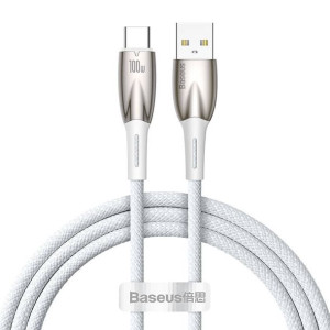 Kabel Usb Do Usb-C Baseus Glimmer, 100W, 1M (Biały)