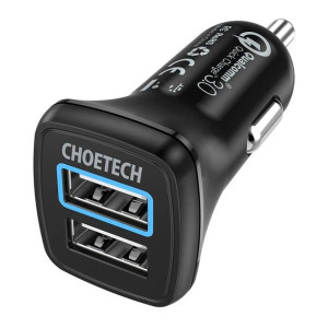 Ładowarka Samochodowa Choetech C0051 36W Qc 3.0 (Czarna)