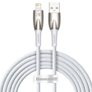 Kabel Usb Do Lightning Baseus Glimmer, 2.4A, 2M (Biały)