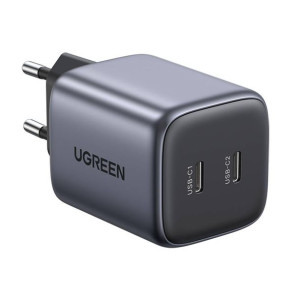 Ładowarka Sieciowa Ugreen Cd294, 2X Usb-C, Gan, Pd3.0, Qc4.0, 45W (Szary)