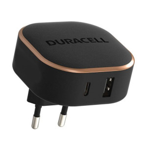 Ładowarka Sieciowa Duracell Usb + Usb-C, 30W (Czarna)