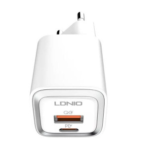 Ładowarka Sieciowa Mfi Ldnio A2318M, Usb-C+Usb, Usb-C Do Lightning 20W