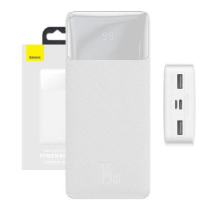 Powerbank Baseus Bipow 20000Mah, 2Xusb, Usb-C, 15W (Biały)