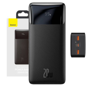 Powerbank Baseus Bipow 30000Mah, 2Xusb, Usb-C,  20W (Czarny)