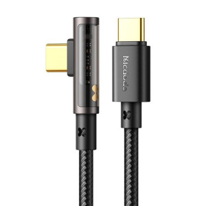 Kabel Kątowy Prism Usb Do Usb-C Mcdodo Ca-3400, 100W, 1.2M (Czarny)