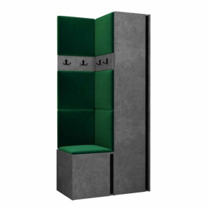 GARDEROBA Orion XXIV panele tapicerowane + meble kolor beton