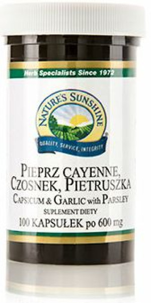 NSP Nature’s Sunshine Pieprz Cayenne, Czosnek, Pietruszka (100 kaps)