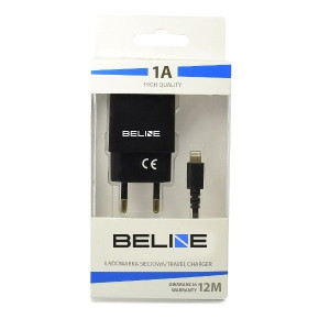 Ładowarka Sieciowa 1Xusb + Lightning 1A Czarna Iphone 5/6/7/8/X/11/12