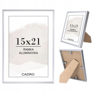 Ramka na zdjęcia 15x21 ramki A5 aluminiowa srebrna
