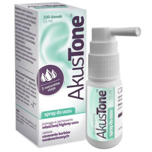 Akustone spray do uszu rozpuszcza woskowinę 15 ml
