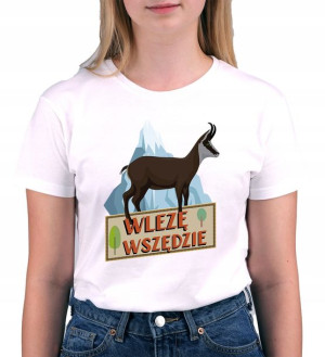 T-shirt Damski Koszulka Damska Góry Wlezę Wszędzie
