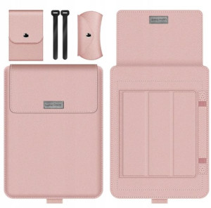 Etui Pokrowiec Na Laptopa Z Funkcją Podstawki 15\'\' Różowa