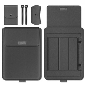 Etui Pokrowiec Na Laptopa Z Funkcją Podstawki 15\'\' Szary