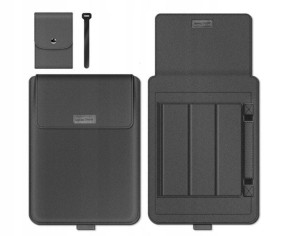 Etui Pokrowiec Na Laptopa Z Funkcją Podstawki 16\'\' Szary