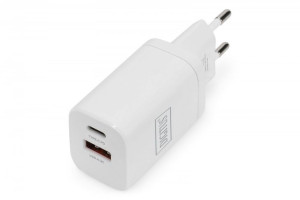 Ładowarka Sieciowa Zasilacz 1X Usb-A 12W 1X Usb-C 18W Pd 3.0 Max. 30W Biała