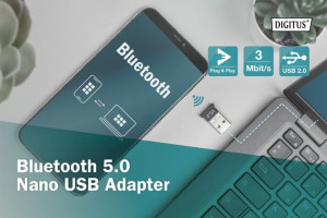 Mini Adapter Bluetooth V5.0 Class 2 Edr Usb V2.0