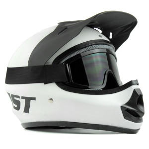 Kask Dziecięcy Jst Cross Enduro Biały Xxs Gogle