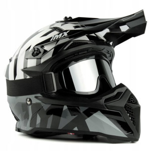 Kask Rowerowy Imx Fmx-02 Cross Szary Gogle S
