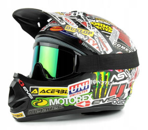 Kask Rowerowy Jst Downhill Gogle Stickerbomb M
