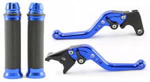 Krótkie klamki + sportowe manetki motocyklowe
