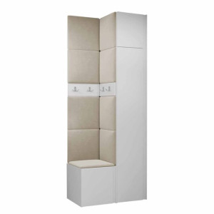 GARDEROBA Orion XXXIII panele tapicerowane + meble białe