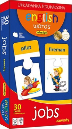 Adamigo Układanka Edukacyjna English Words Zawody