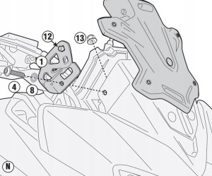 Mocowanie Szyby 2139dtk Yamaha Tracer 900 / Gt
