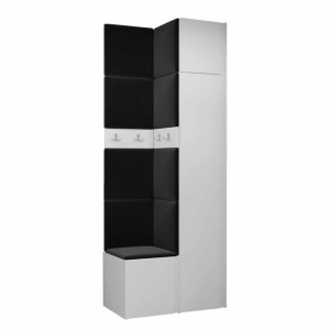 GARDEROBA Orion XXXIII panele tapicerowane + meble białe