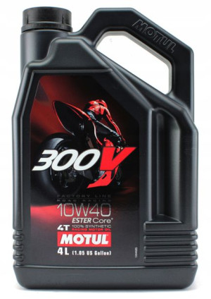 Olej motocyklowy MOTUL 300V 10W40 4L 100% syntetyk