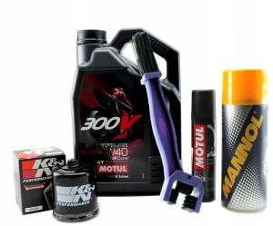Olej MOTUL 300V 10W40 4L + filtr oleju + smar
