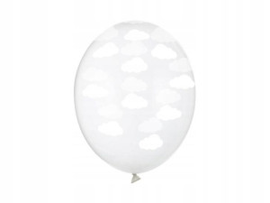 Balony Chmurki Crystal Clear 30cm 50szt