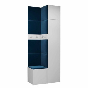 GARDEROBA Orion XXXIII panele tapicerowane + meble białe