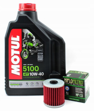 Olej motocyklowy MOTUL 5100 10W40 2L + filtr oleju