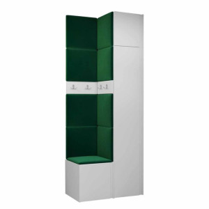 GARDEROBA Orion XXXIII panele tapicerowane + meble białe