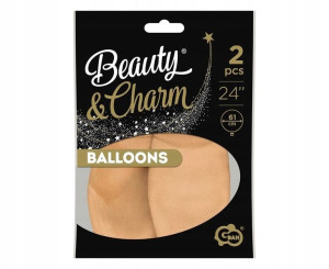 Balony Beauty&Charm pastelowe cieliste 61cm 2s