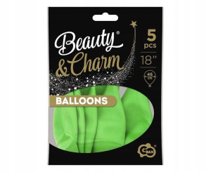 Balony Beauty&Charm makaronowe pistacja 46cm 5