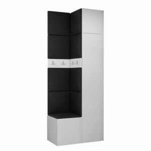 GARDEROBA Orion XXXIII panele tapicerowane + meble białe