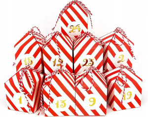 Kalendarz adwentowy DIY 24pudełka ZRÓB TO SAM XMAS