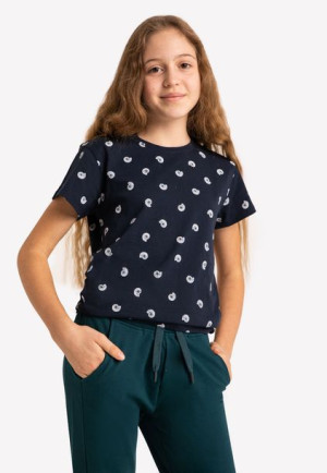 Dziewczęcy T-shirt w muszelki T-SEASHELL JUNIOR 134-140