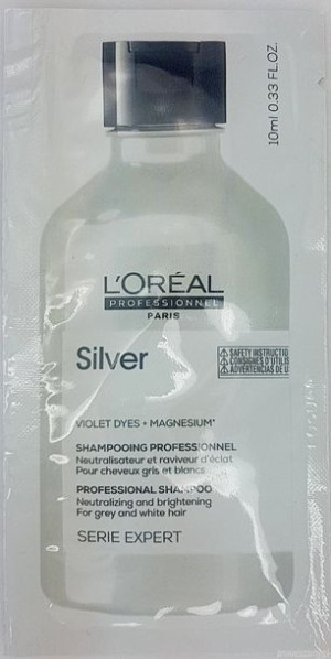 Loreal Silver Szampon Włosy Siwe Rozjaśnione 10ml