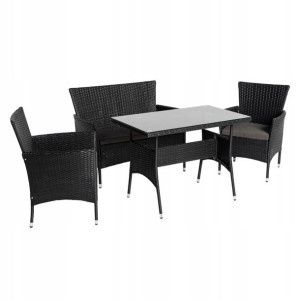 Zestaw mebli ogrodowych sofa 2 krzesła i STÓŁ