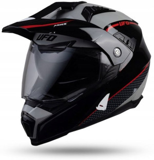 Ufo Kask Offroad Dual Z Daszkiem Aries Xs