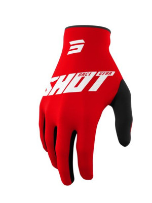 Shot Rękawice Moto Devo Raw Burst Czerwone L