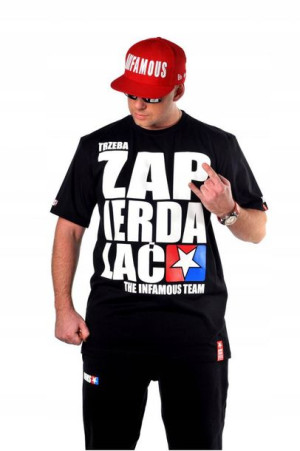 T-shirt Xl Trzeba Zapierdalać Infamous Team +wlepy