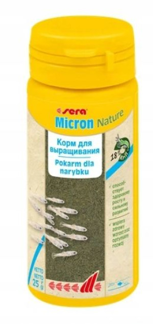 Sera MICRON NATURE 25g Pokarm w Pyle Dla Narybku